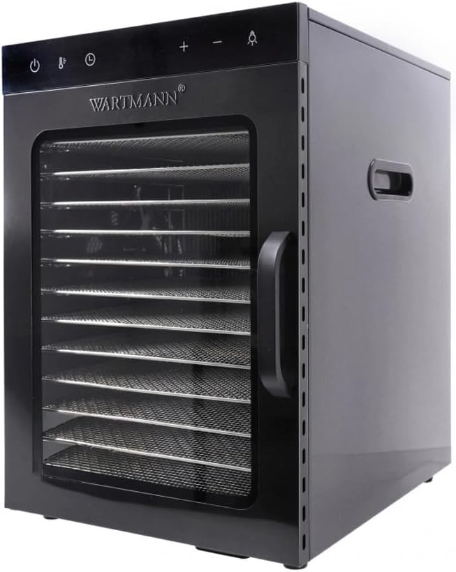 WM-2512 Dörrautomat aus Edelstahl - Kompakter Dörrautomat mit 12 Dörrgittern aus BPA-freiem Edelstah