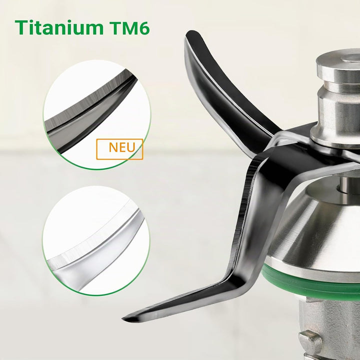 Titanstreichklinge Messer für Vorwerk Thermomix TM6 Küchenmaschine zubehör Titan TM6, Titan TM6
