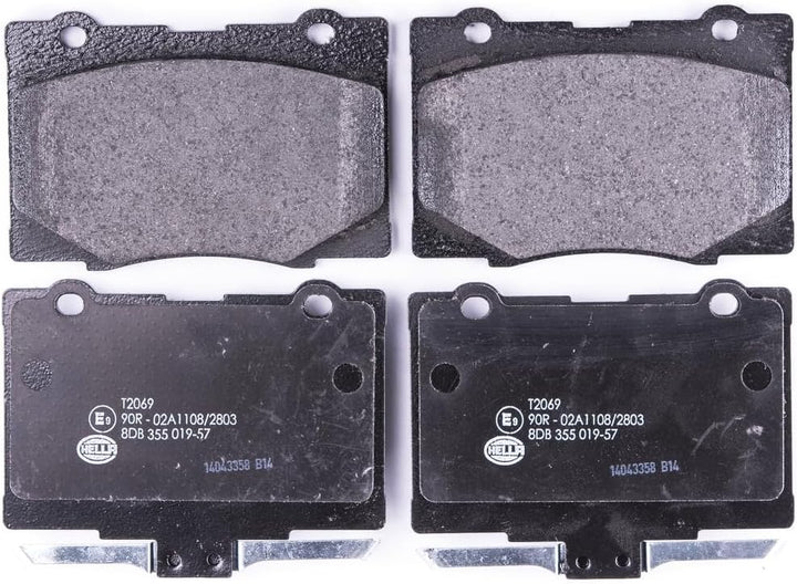 HELLA PAGID 8DB 355 019-571 Bremsbelagsatz - T2069 - Dicke/Stärke: 16mm - Bremssystem: Akebono - mit
