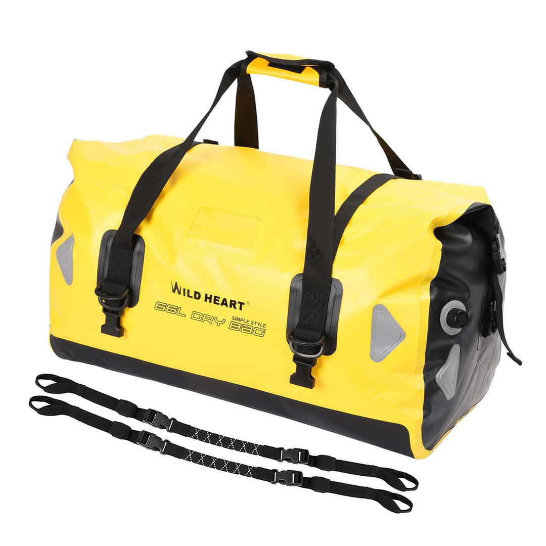 WILD HEART wasserdichte Reisetasche, 40 l 66 l, 100 l, mit verschweissten Nähten, Schultergurten, Ne