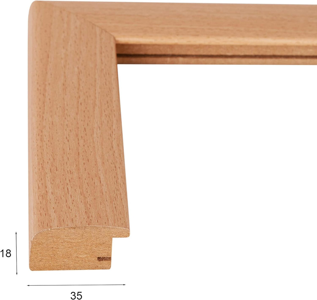 Rahmendesign24 Posterrahmen Fiona 59,4x84 (DIN A1) Buche Fotorahmen, Wechselrahmen, Bilderrahmen, 59