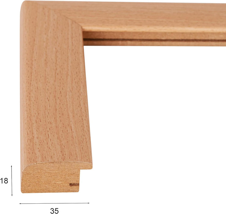 Rahmendesign24 Posterrahmen Fiona 59,4x84 (DIN A1) Buche Fotorahmen, Wechselrahmen, Bilderrahmen, 59