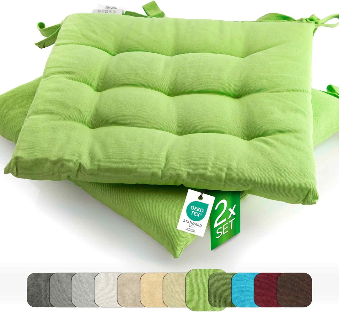 etérea Sitzkissen 40x40 cm für Innenbereich Balkonmöbel Gartenmöbel - Stuhlkissen Outdoor Set mit Bä