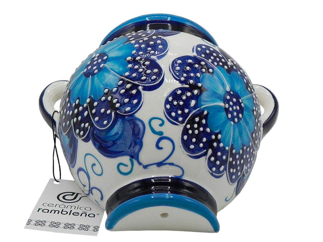 CERÁMICA RAMBLEÑA | Hängender Blumentopf | Hängender Tontopf | Wandtopf | Modell 08 | 100% handdekor