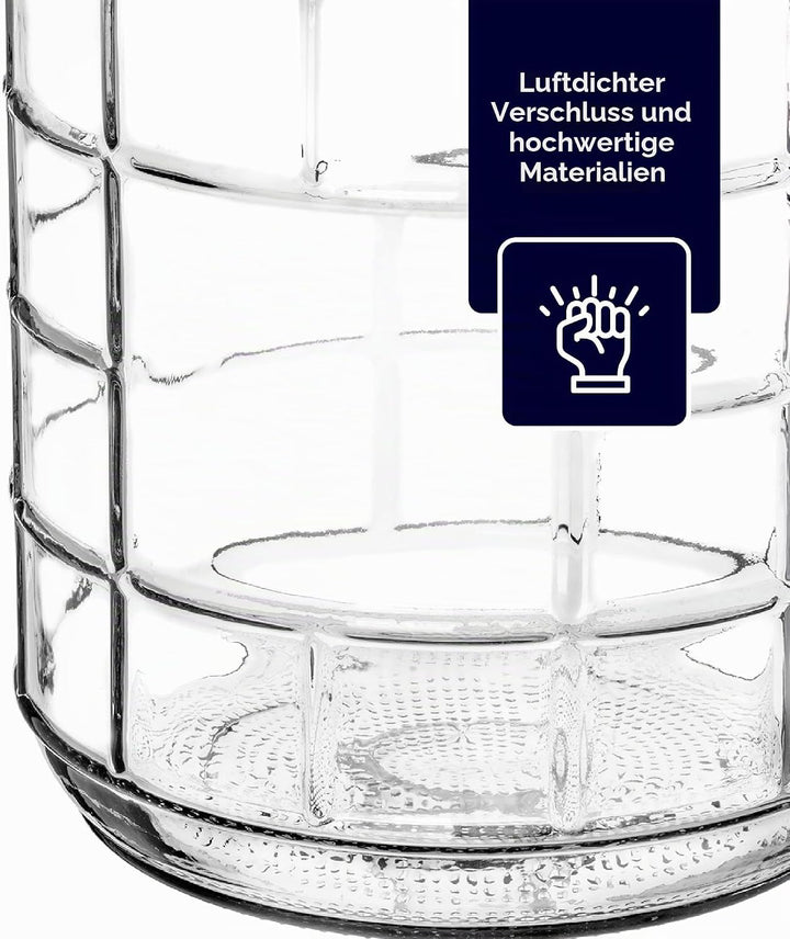 KADAX Gärballon, Glasballon mit Deckel aus Kunststoff, Weinballon, Glasgärballon, universelles Glas,