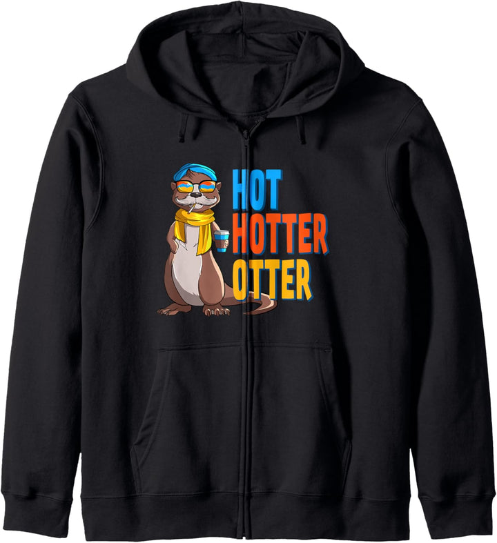 Lustiges Hot Hotter Otter Otterliebe Kapuzenjacke