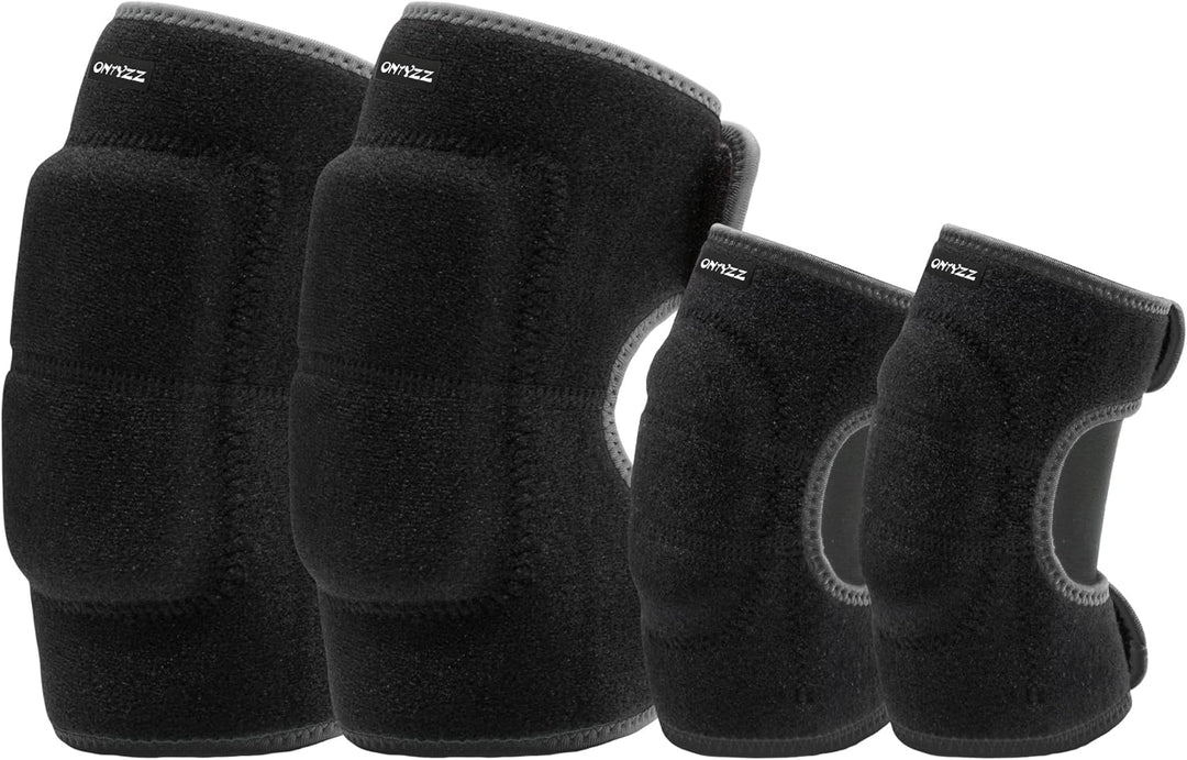 ONTYZZ Kinder Knieschützer Jungen Mädchen Einstellbar Weich Knieschoner mit Verdickten SBR Pad Guard