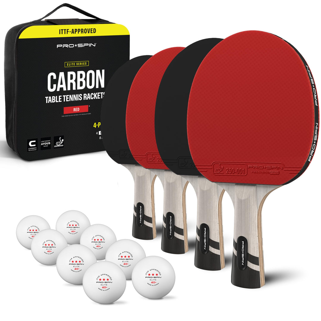 PRO SPIN Tischtennisschläger - Carbon Profischläger, Überlegener Präzision, Spin - Profi-Obergummi,