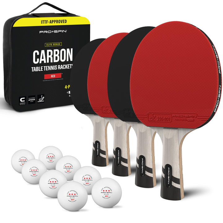PRO SPIN Tischtennisschläger - Carbon Profischläger, Überlegener Präzision, Spin - Profi-Obergummi,