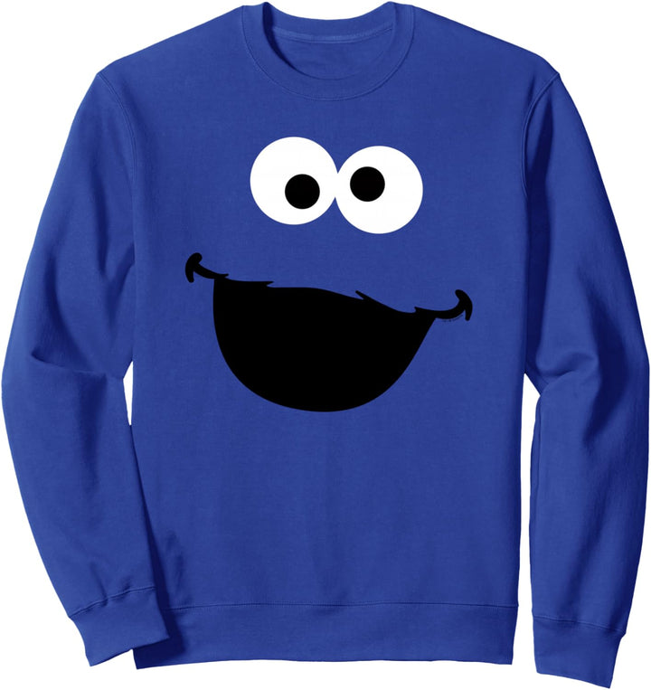 Sesame Street Cookie Monster Face Blue Sweatshirt