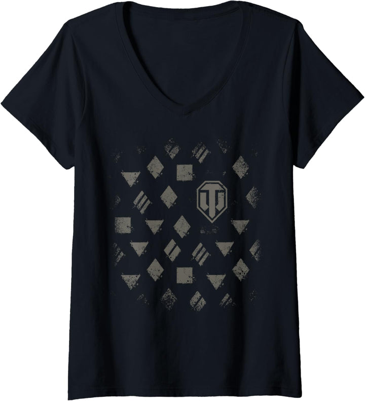 World of Tanks Panzerklassen T-Shirt mit V-Ausschnitt