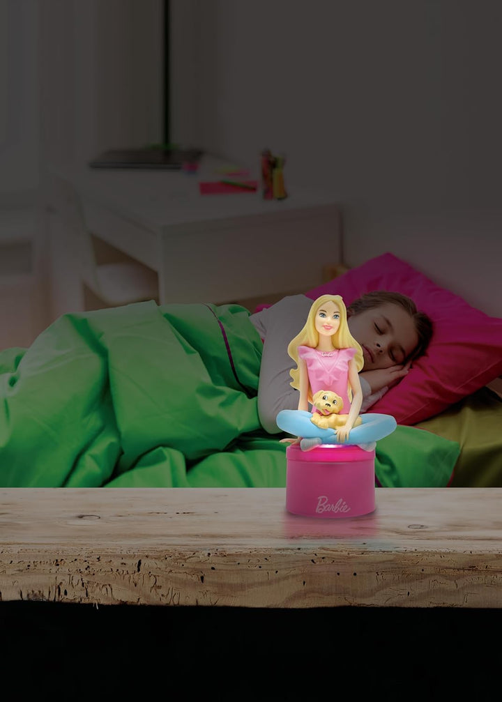 Lexibook, Barbie, LED-Taschen-Nachtlicht für das Kinderzimmer, weiches Licht, batteriebetrieben, Ros