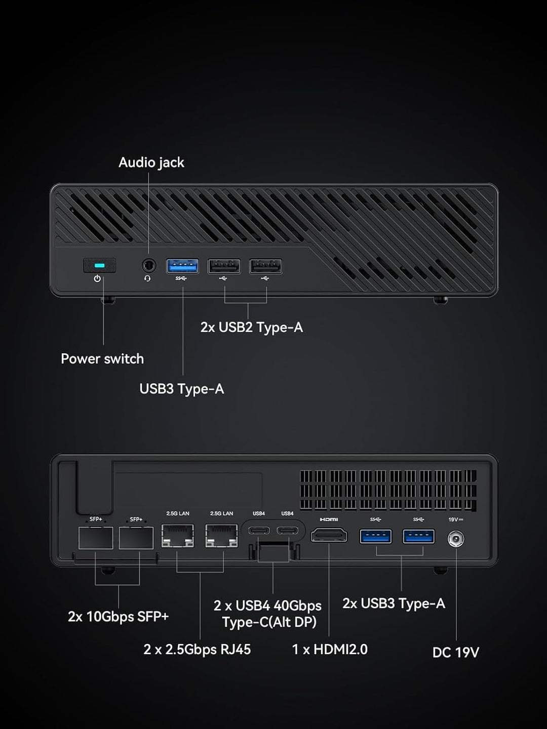 MINIS FORUM MS-01 S1390 Mini PC Intel Core i9-13900H (vPro Enterprise Support) 32Go DDR5 1TB SSD Min