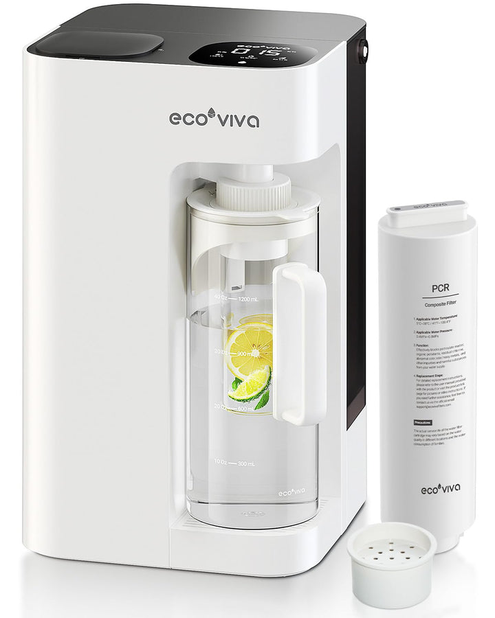 Ecoviva MATE 3 Auftisch Osmoseanlage Trinkwasser Umkehrosmoseanlage, 8-fach Filter gegen Nitrat & PF