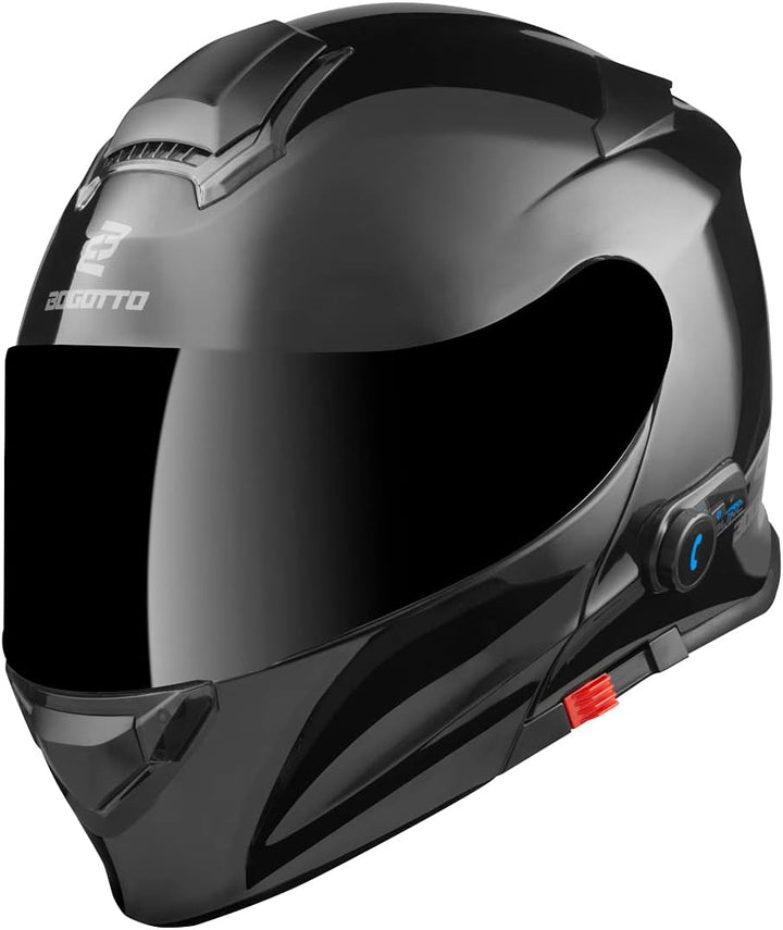 Bogotto V271 BT Bluetooth Klapphelm XS Schwarz, XS Schwarz