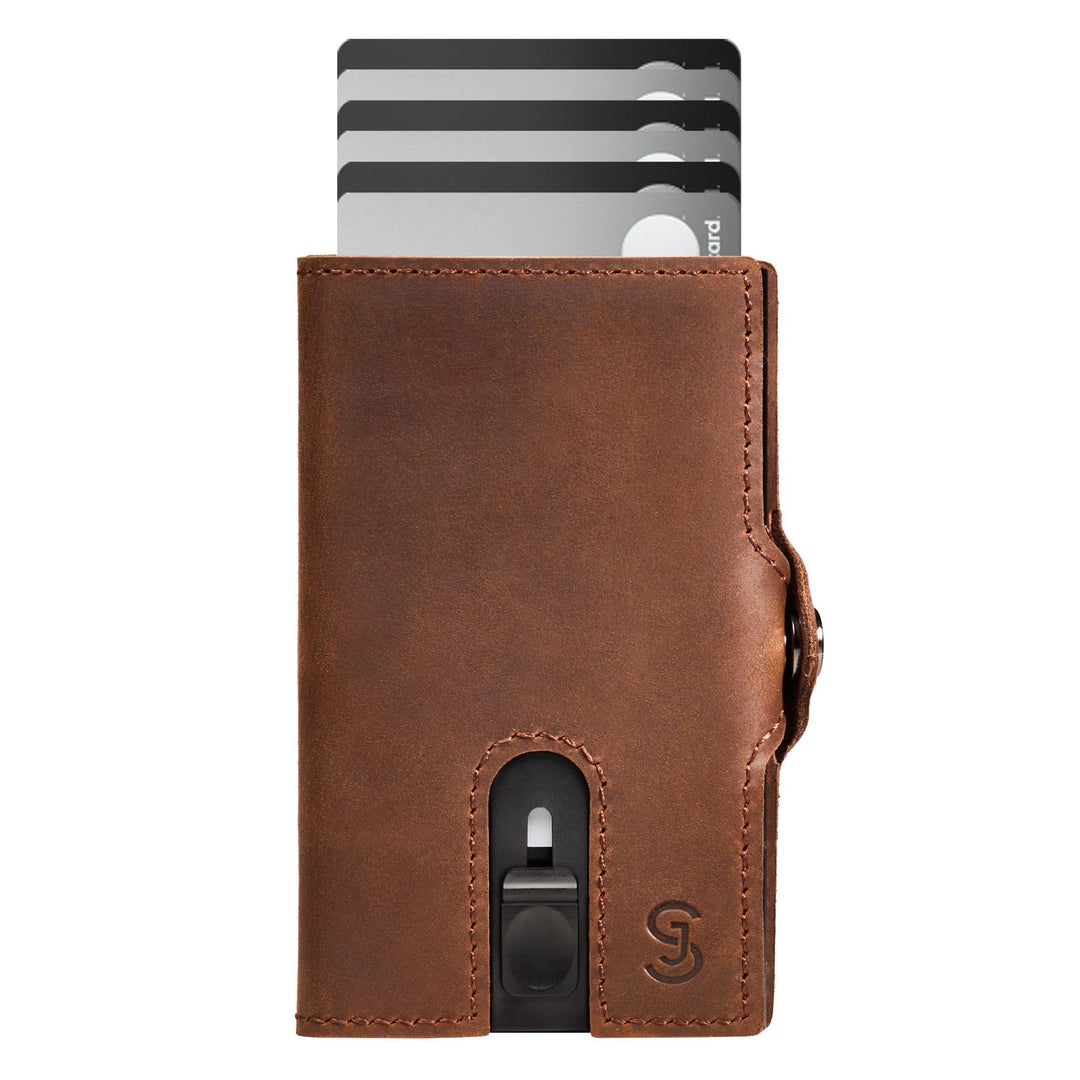 SlimJack® Wallet mit Münzfach - Jackster Wallet - Kreditkartenetui mit RFID-Schutz - Geldbeutel für