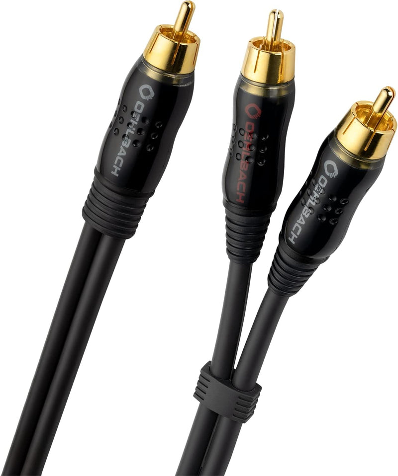 Oehlbach BOOOM - Subwoofer Y-Cinch-Kabel (2 x Cinch auf 1 x Cinch, druckvolle Basswiedergabe & effek