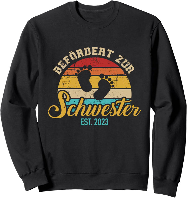 Befördert zur Schwester 2023 Schwangerschaft verkünden Sweatshirt