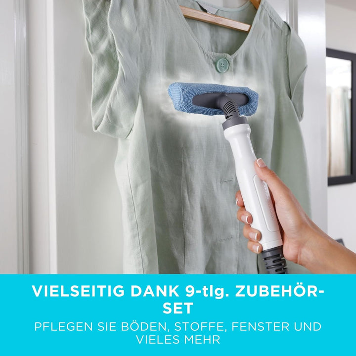 Black+Decker 15-in-1 Dampfbesen Steam-mop (mit Steamitt Dampfhandschuh zur Oberflächenreinigung, Aut