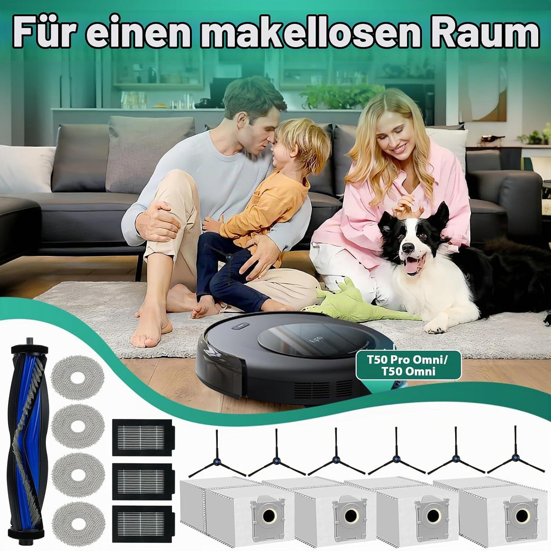 KGC 18 Stück Zubehörset für Ecovacs Deebot T50 Pro Omni, T50 Pro Omni Gen2, T50 Omni, T50 Omni Gen2