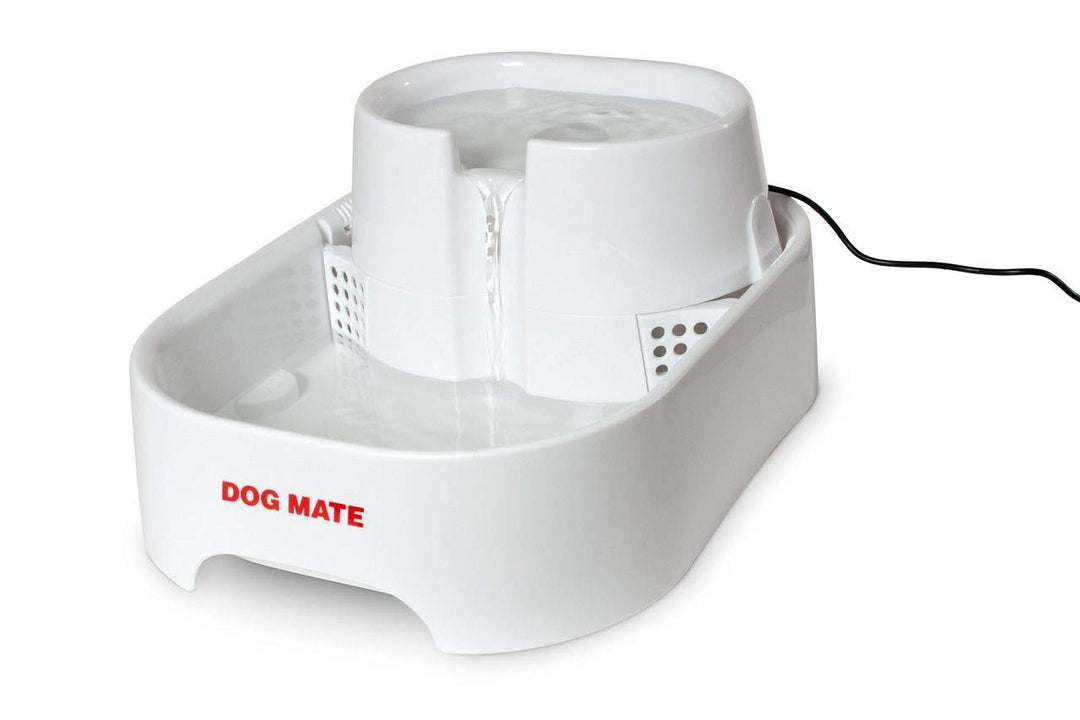 Dog Mate Grosser mehrstufiger Haustier-Wasserbrunnen (385) – Wassertrinkstation für Hunde und Katzen