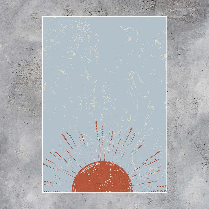 wandmotiv24 Poster als Wanddeko, Grösse Din A0, Minimalismus, Sonne, gelb, Moderne Wanddeko, Wandbil