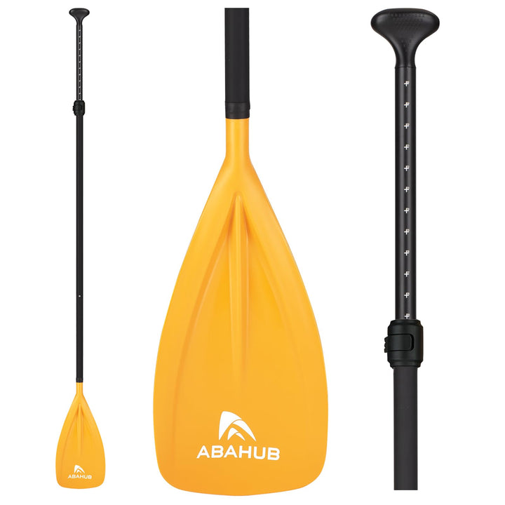 Abahub SUP Paddel 3teilig Stand Up Teleskoppaddel 173-213cm Aluminium mit PU Beschichtung für SUP Bo