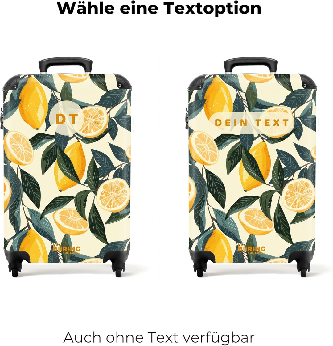Handgepäck Koffer 55x40x20 Personalisiert - Reisekoffer mit Rollen, Leichtgewicht Hartschalenkoffer,