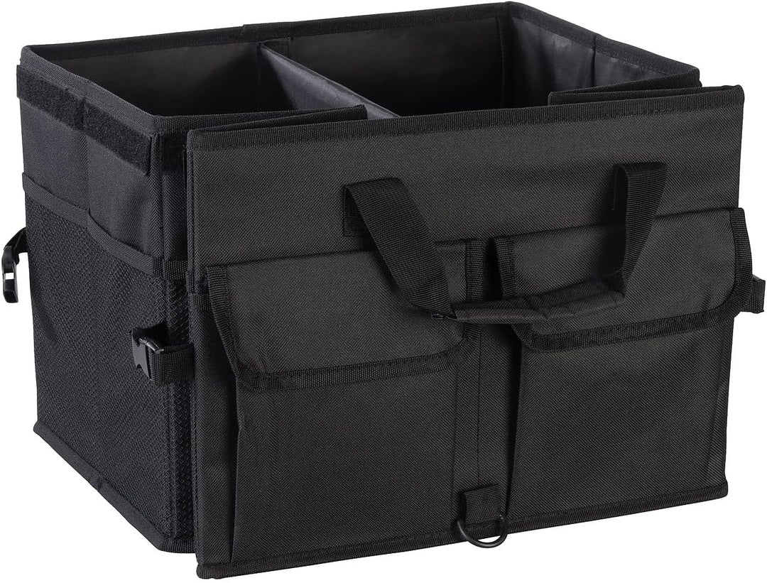 Lescars Auto Aufbewahrungsbox: Kofferraum-Organizer mit Fächern und Deckel, 50 Liter, Anti-Rutsch (A