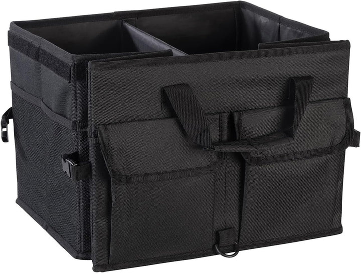 Lescars Auto Aufbewahrungsbox: Kofferraum-Organizer mit Fächern und Deckel, 50 Liter, Anti-Rutsch (A