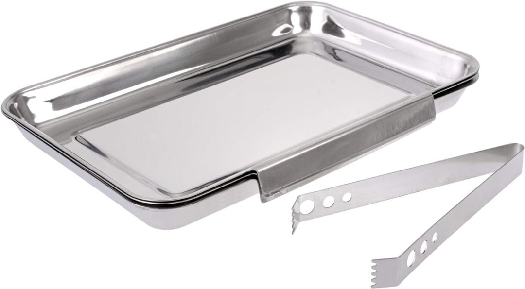 GRÄWE Panierset 4-TLG, gross, Edelstahl Masse je Schale: 30,5 x 20,5 x 3 cm, Masse je Schale: 30,5 x