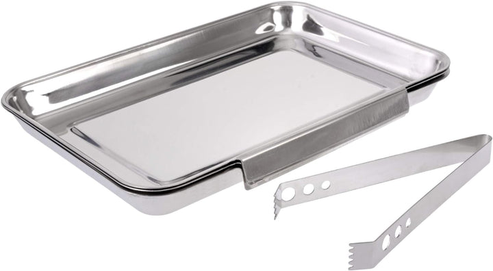 GRÄWE Panierset 4-TLG, gross, Edelstahl Masse je Schale: 30,5 x 20,5 x 3 cm, Masse je Schale: 30,5 x