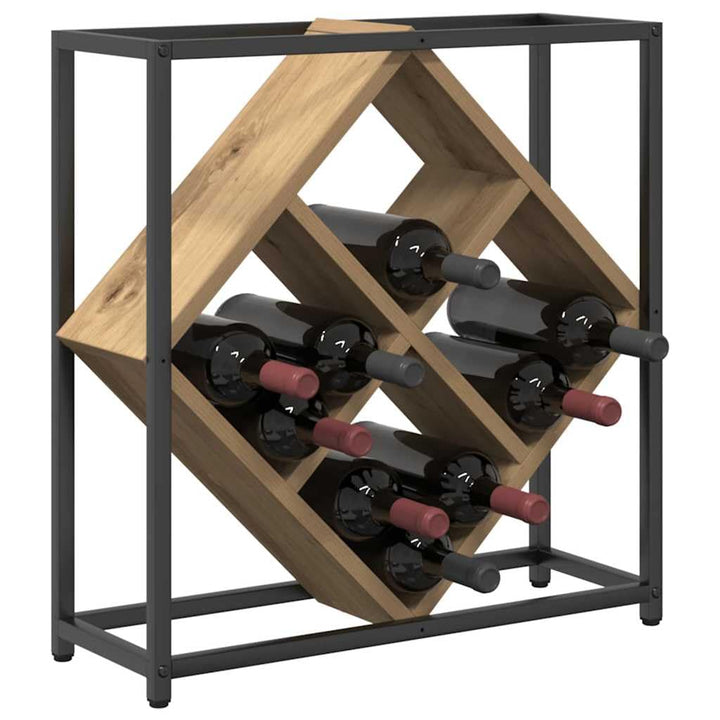 vidaXL Weinregal Artisan-Eiche 51 x 18 x 52,5 cm Holzwerkstoff, Moderner rechteckiger Weinaussteller