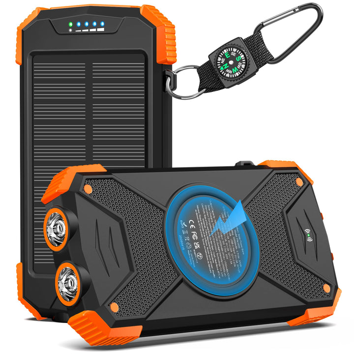 BLAVOR Solar Powerbank Solarladegerät 10000mAh, PD 20W Schnelles Laden tragbare USB C Power Bank mit