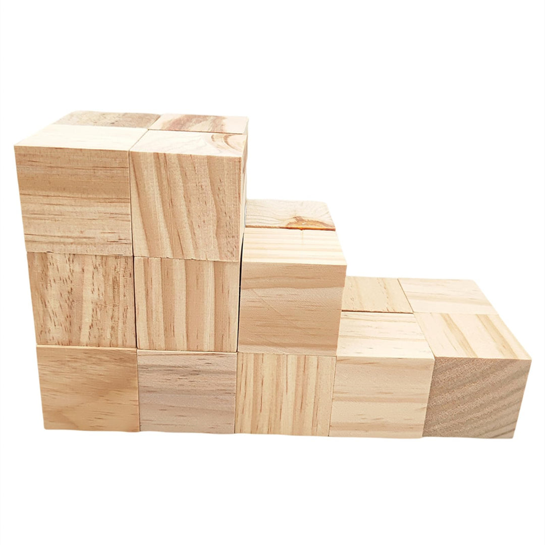 Anktily 20 Stück Kiefernholz Würfel, 5 cm, unlackiert, quadratisch, für Handwerk, Schnitzen, Puzzle,