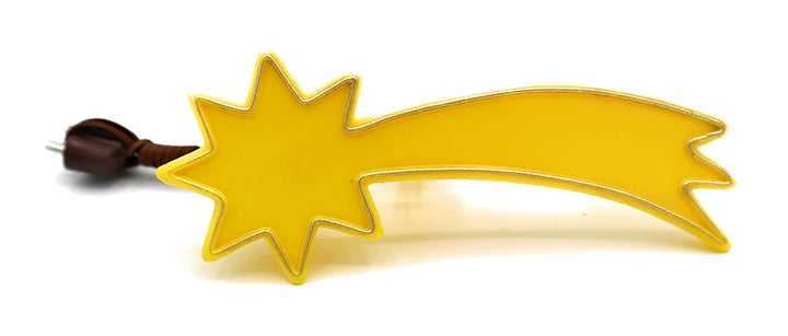 555 Komet - Stern gelb für Krippe mit Beleuchtung - Krippenbeleuchtung - Kunststoff - klare Glühlamp