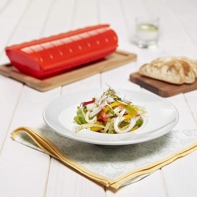 Lékué Dampfbox-Set 1,2 Personen + spanisches Rezeptbuch, 1,2 Personen