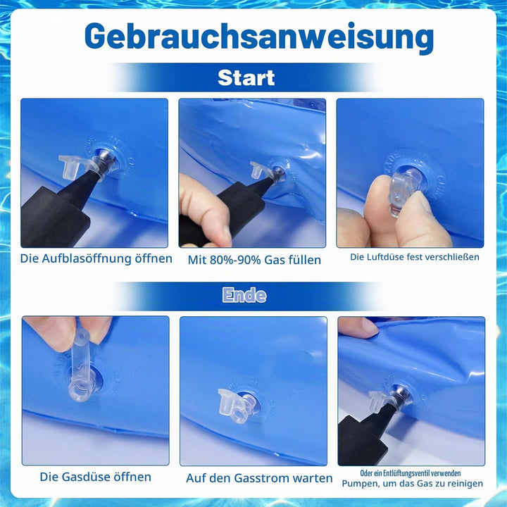 Aufblasbarer Poolbar 2 in1 Getränke und Snackhalter 8 Löcher Pool Schwimmender Getränkehalter Party