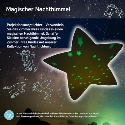 Cloud B Calming Nightlight Star Projektor | Sanfte Helligkeit | 3 Farben | 3 Sternbilder | Automatis