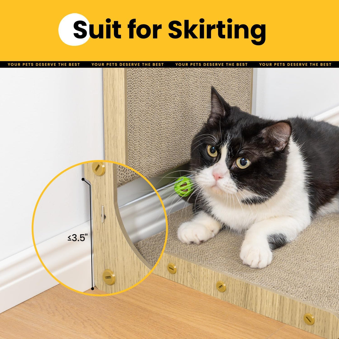 Conlun Kratzbrett L-Form für Katzen - Vertikale Kratzpappe Wand,55cm(2er Pack) 55 cm(2-Pack）, 55 cm(