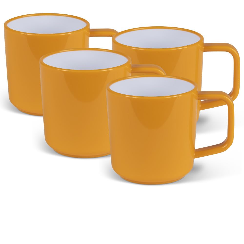 Picknick-Geschirr Melamin Camping Geschirr 4er Set Tassen Terracotta Kampa