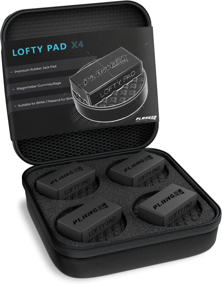 PLANGER® Wagenheber Gummiauflage BMW - 4X Lofty PAD (für BMW, Mini & Opel) 10 Jahre Garantie - Bruch