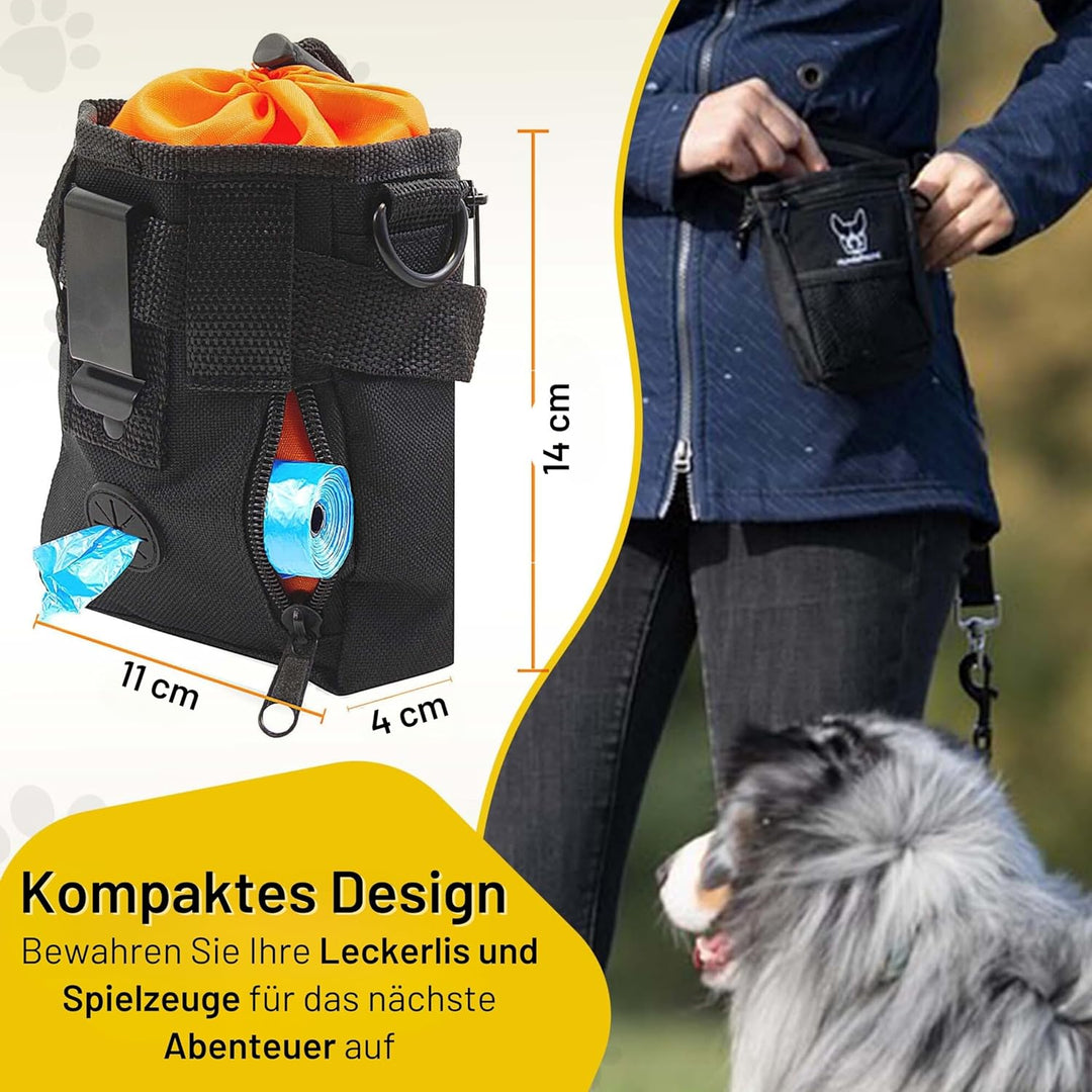 Hundefreund Leckerlibeutel für Hunde | Kleiner Futterbeutel zum Training mit dem Hund und für Lecker