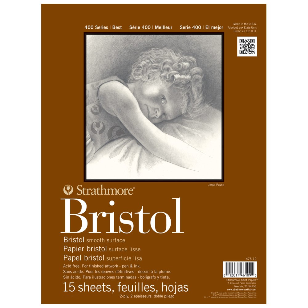 Strathmore Serie 400 Bristol, Papier, Glatt, 2-lagig, 11x14, 15, 11x14