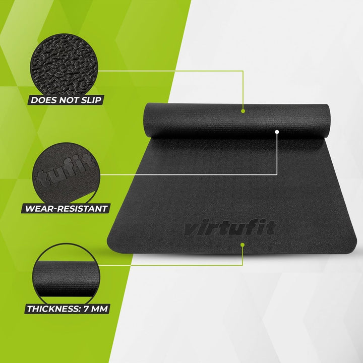 VirtuFit Premium Universal-Bodenmatte - Schutzmatten für Fitnessgeräte 130 x 70 x 0,7 cm