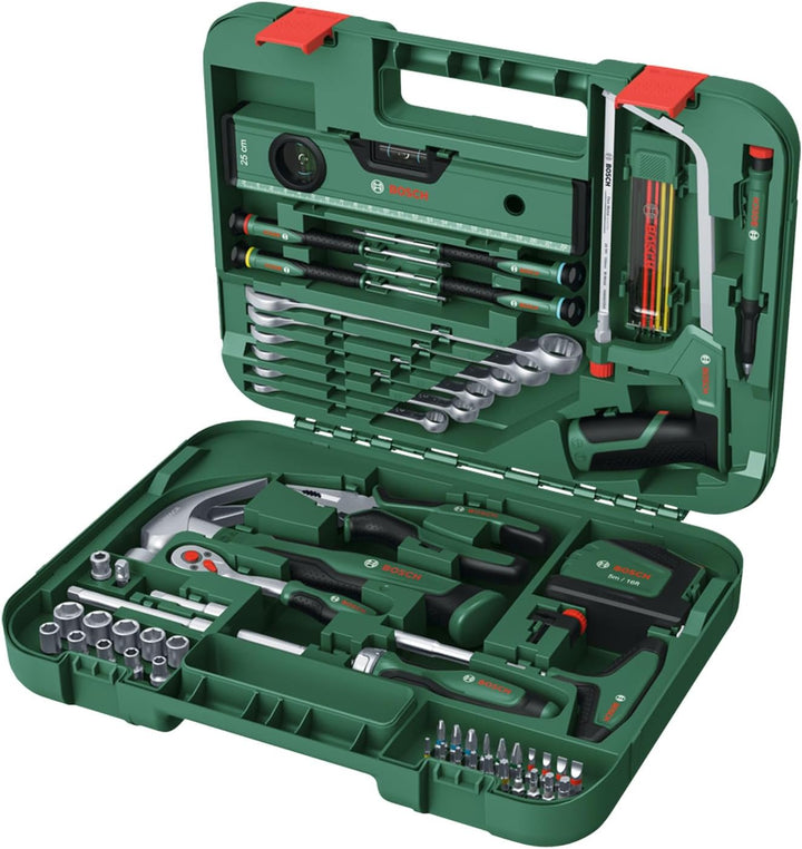 Bosch Werkzeug-Set 64-teilig (vielseitige, ergonomische Werkzeuge aus hochwertigen Materialien; Zang