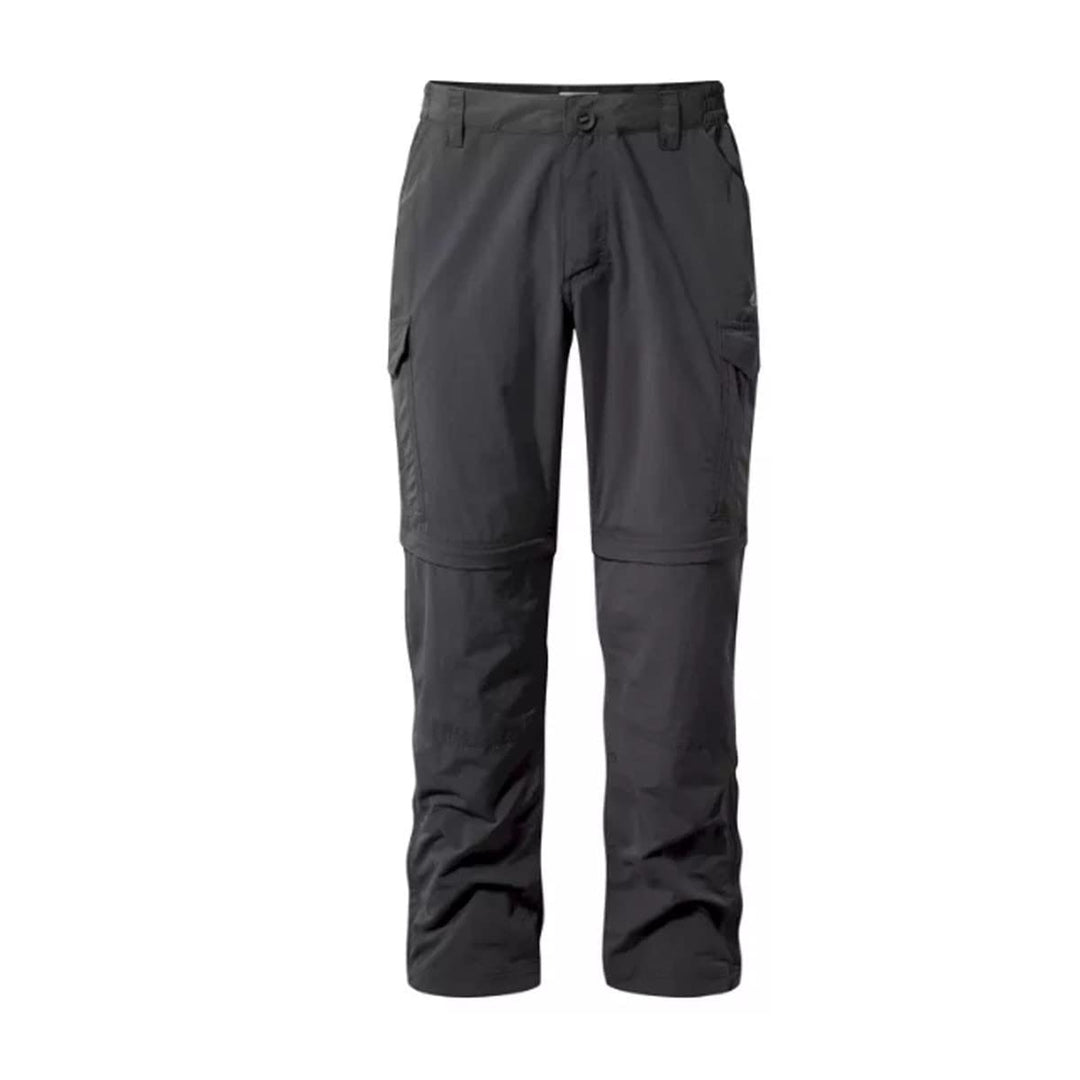 Craghoppers NosiLife wandelbare Herren-Wanderhose, 38S / 29L Schwarz - Black Pepper