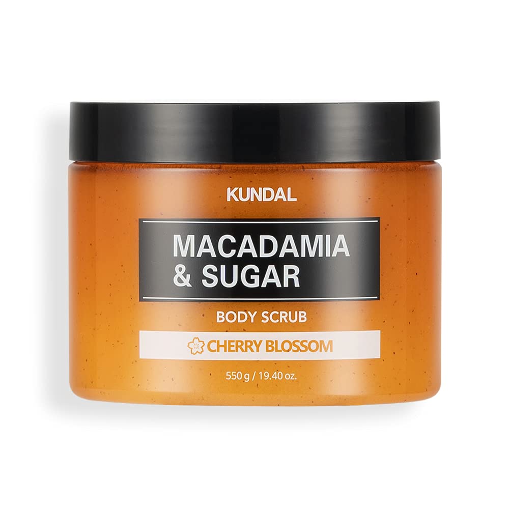 KUNDAL MACADAMIA & SUGAR BODY SCRUB 550G - CHERRY BLOSSOM