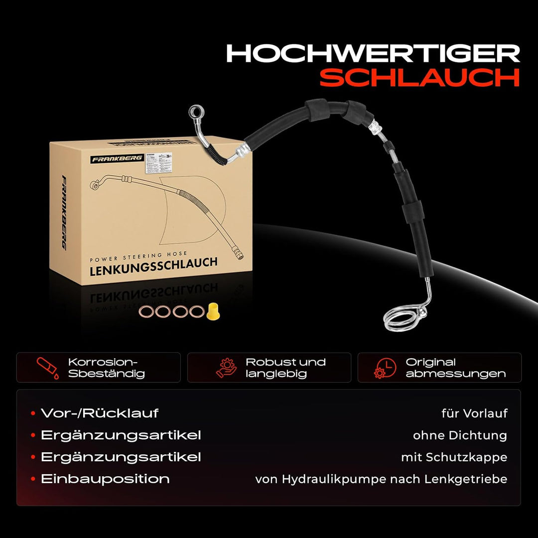 Frankberg Servolenkung Schlauch Benzin/Diesel Kompatibel mit A6 4F2 2.4L-3.1L 2004-2011 A6 Allroad 4