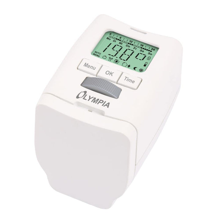 Olympia HT 430-22 Heizkörperthermostat, Elektronischer Heizungsregler, kompakter Energiespar-Regler,